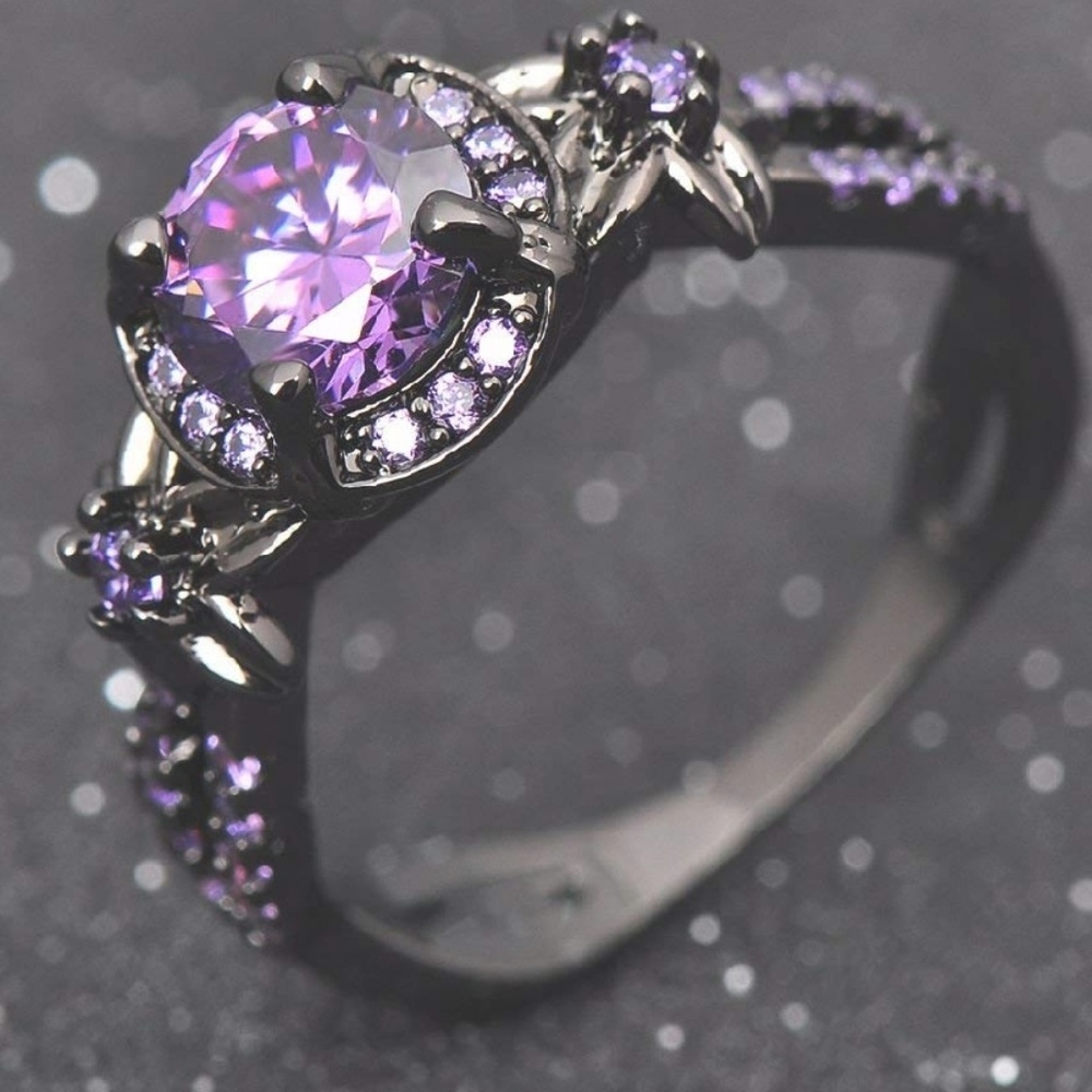 🌋last chance 🌋Vintage round purple ring - Picture 3 of 3